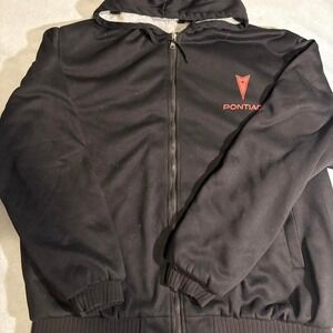 Rare Super Warm Black‎ and Red Faux Soft Fur LinedPontiac zip-up jacket